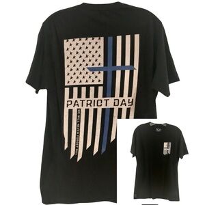 HOWITZER Patriot Day 9/11 Thin Blue Line Tee *Honor American Heroes*